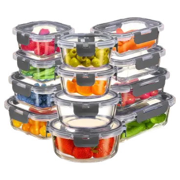 FineDine 12-Piece Glass Storage Containers with Lids