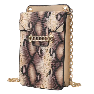 MKF Collection Yael Faux Snake Embossed Phone Crossbody Bag by Mia K.