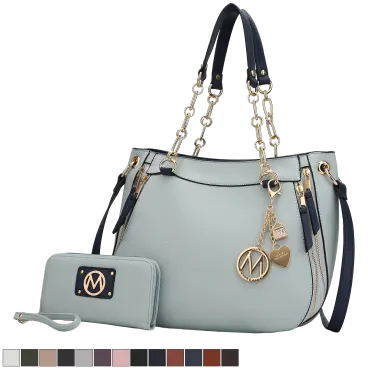MKF Collection Lina Shoulder Bag & Wallet Set by Mia K