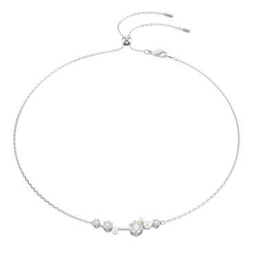 The Swarovski Pearl And Crystal Cluster Necklace