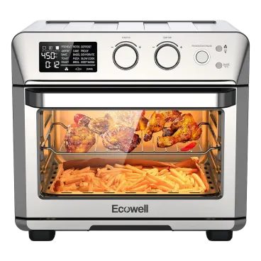 ECOWELL Air Fryer 26.4QT Stainless Steel 15-in-1 Air Fryer Toaster Oven