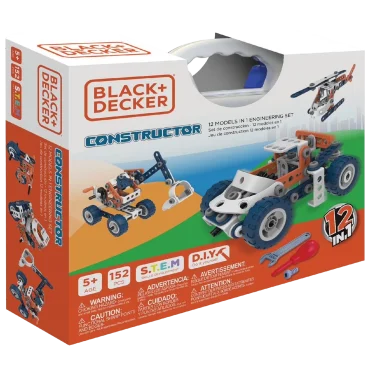 Black & Decker Jr Constructor 152-Piece 12-in-1 Engineering Set