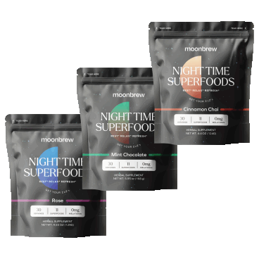 3-Pack: MoonBrew Nighttime Superfoods Natural Sleep Aid Drink Mix