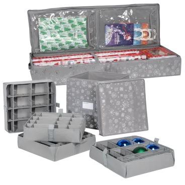 Tidy & Co. Holiday Storage Ornament Box & Multi-Purpose Storage Box