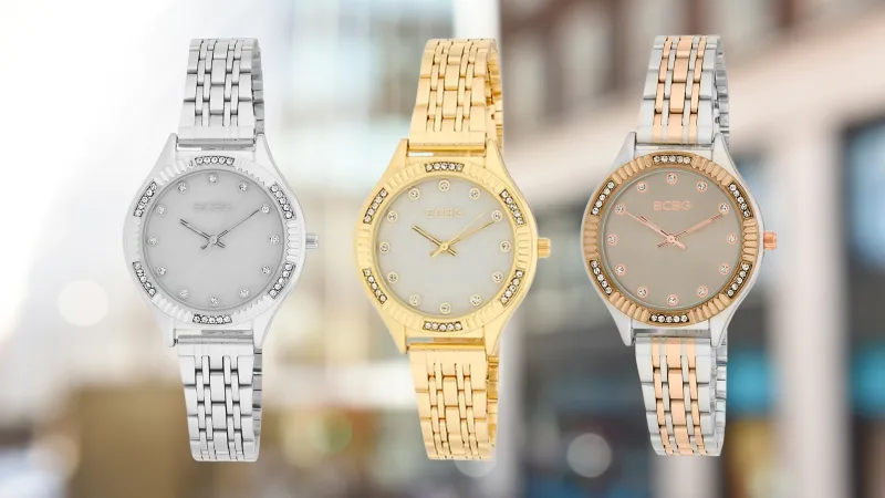 BCBG Women's 33mm Fluted Link Bracelet Watch