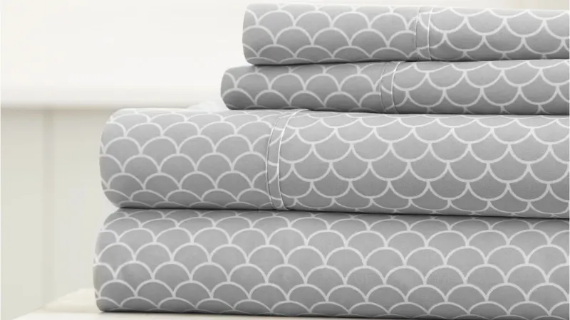 Cloth And Gable Juego de Sábanas 4 Piezas con Estampado de Veiras Ultrasuaves