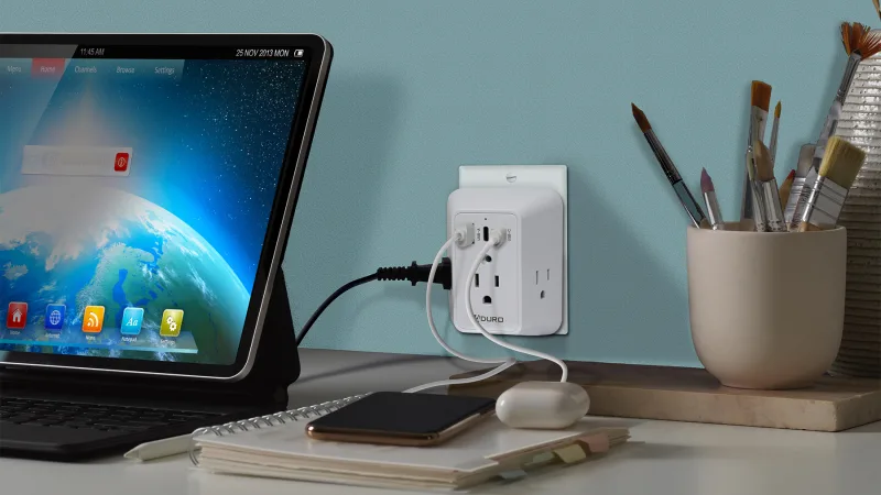 Aduro Surge Trio Multi-Charging Station Surge Protector
