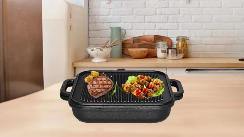 Jim Beam Cast Iron Skillet & Griddle Set