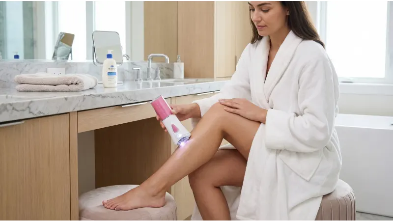 Vysn Womens Glide Cordless Face & Body Epilator with LED Light