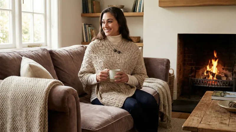 The Genuine Irish Aran Poncho