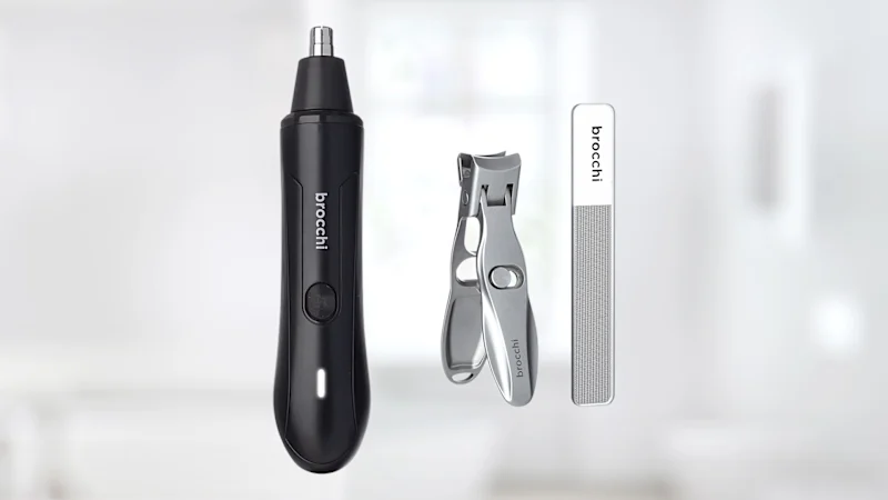 Brocchi Nail Clipper, File & Nose Trimmer Set