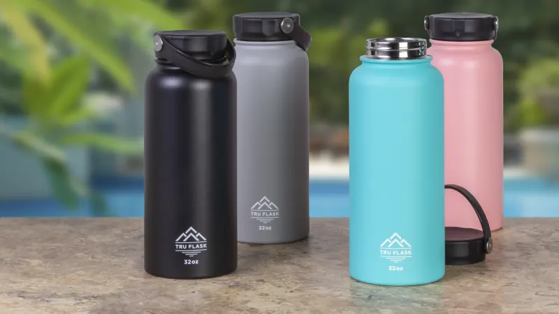 Truflask 32oz Double-Wall Vacuum-Insulated Stainless Steel Bottles