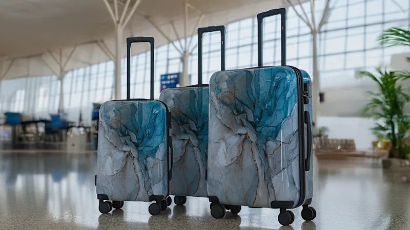 Mirage Luggage Multi-Color ABS Hard Shell Lightweight 3-Piece Luggage Set