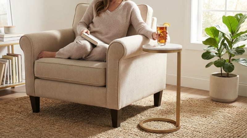 The Tight Space Marble Drink Table