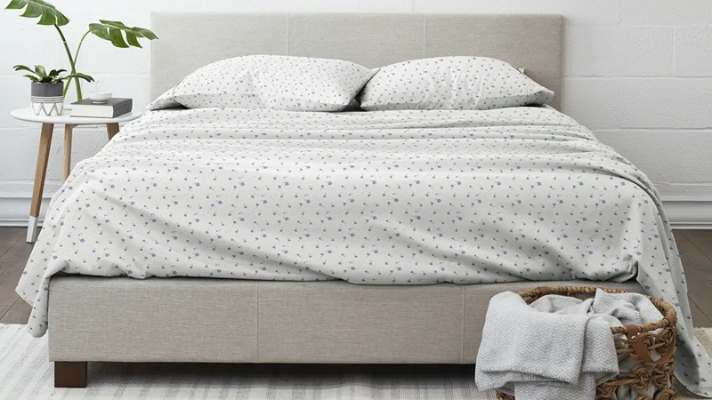 iEnjoy Juego de Sábanas Suaves Premium con Estampado Floral de 4 Piezas