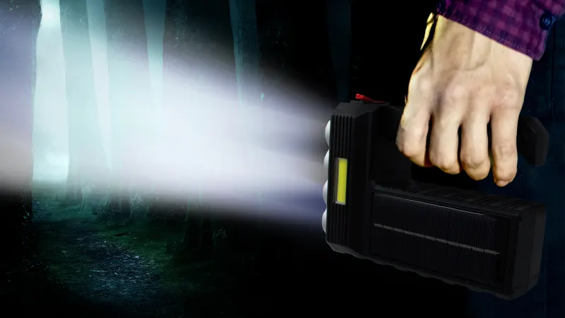 Adurance 2-In-1 Tactical Solar Rechargeable Flashlight & Task Light
