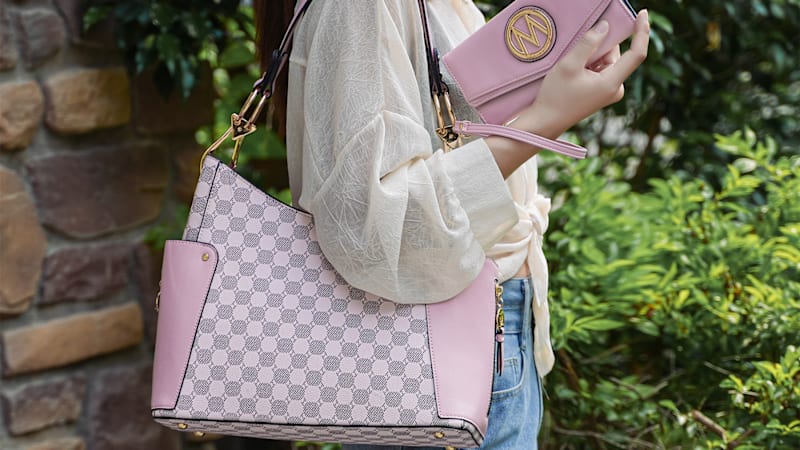 MKF Collection Penelope Circular Print Shoulder Bag & Wallet Set by Mia K.