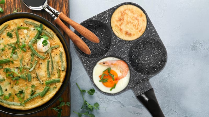 Krediz Cast Iron Egg Boiler & Non-Stick Frying Pan