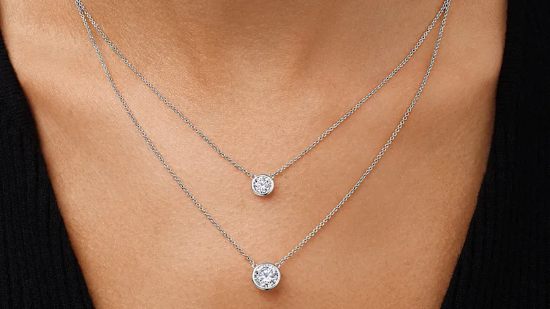 Jennifer Miller Double Solitaire Layered Necklace