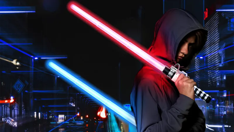 The Light-Up LED Battle Sword Set