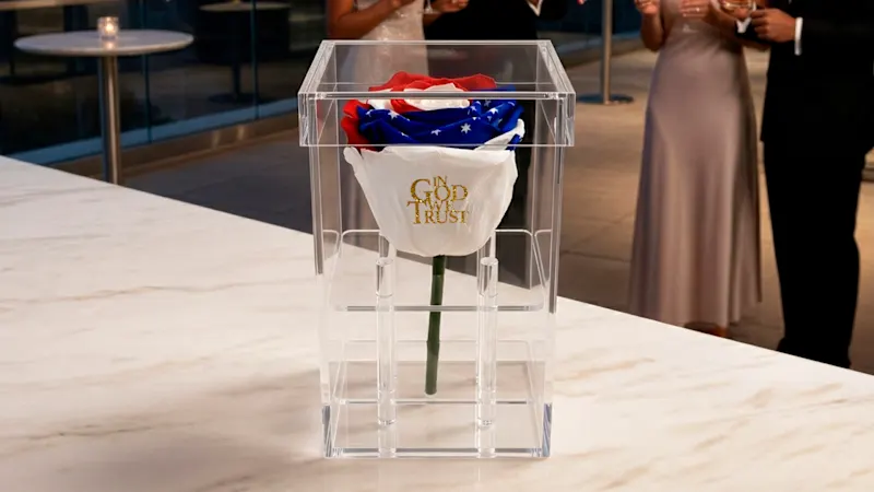 The Stemmed Stars & Stripes Preserved Rose