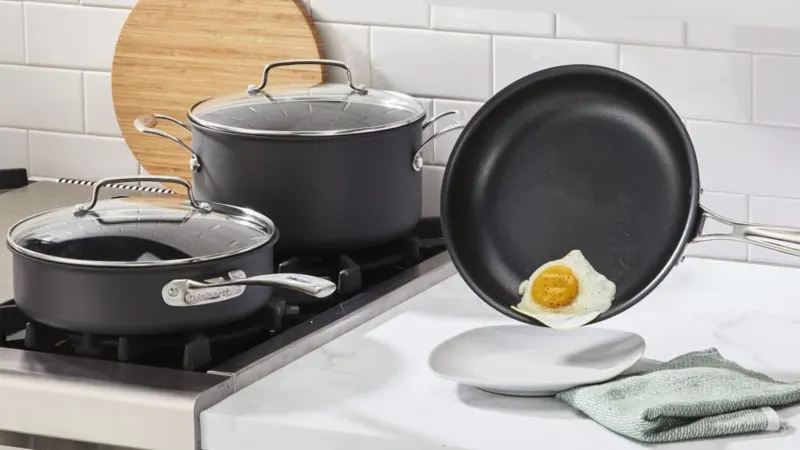 The 9-Piece Triple-Ply Hard-Anodized Cookware Set