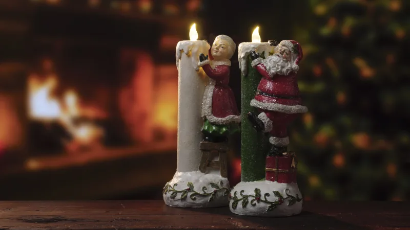 The Lighted Holiday Figurine with Candle