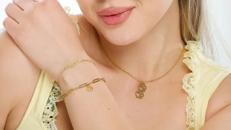 Hollywood Sensation Pulsera con Dije de Huella Troquelada