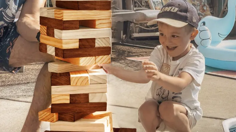 The Giant Wooden Stacking Tower Game