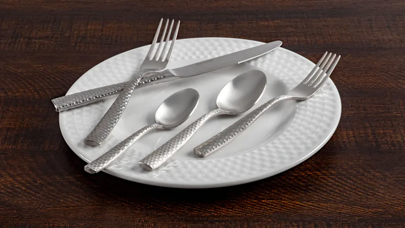 Fortessa Lucca 20-Piece 18/10 Stainless Steel Flatware Set
