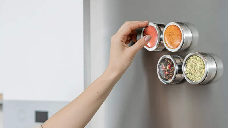 4-Pack: Space & Home Twist and Shake Magnetic Spice Jars