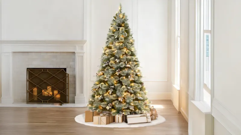 The 7.5' Lighted Snowfall Scotch Pine