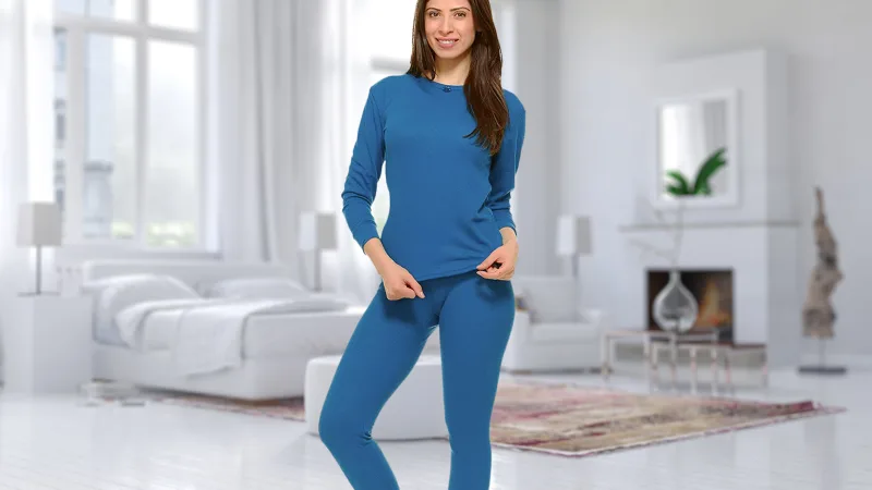Nextex Apparel Women's 4-Piece Premium Waffle Knit Thermal Set