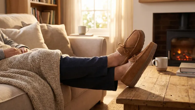 The Men's Thermostatic Sheepskin Moccasins