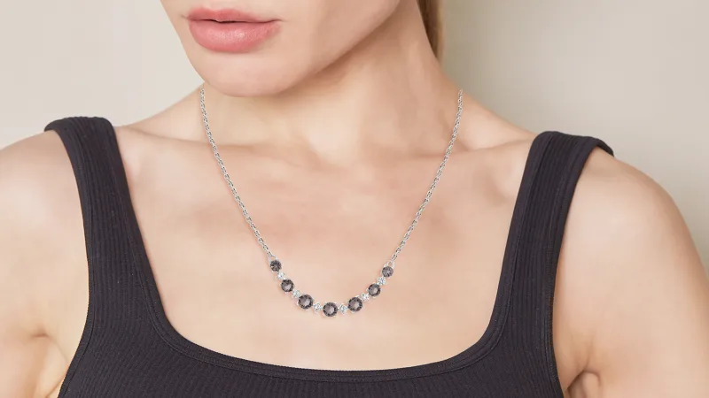 The Simulated Gemstone and Sapphire Necklace