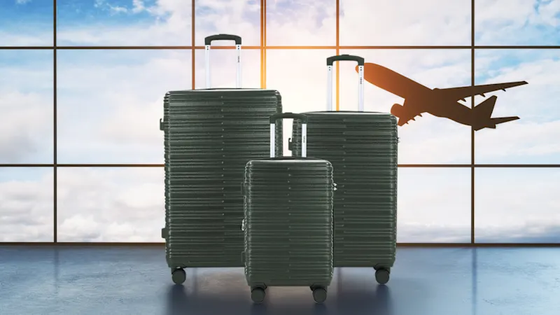 IZOD Romeo Expandable ABS Lightweight 3-Piece Luggage Set