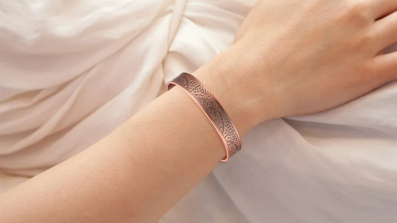 2-Pack: Titan Adjustable Tree of Life Magnetic Therapy Copper Bracelet
