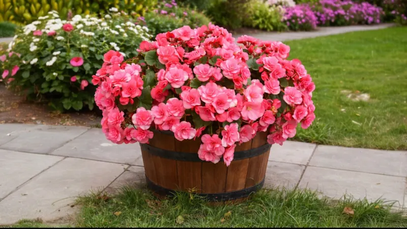 The Jumbo Pink Begonia Bulbs