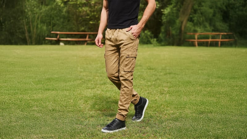 2-Pack: Galaxy by Harvic Men's Cotton Flex Stretch Cargo Joggers
