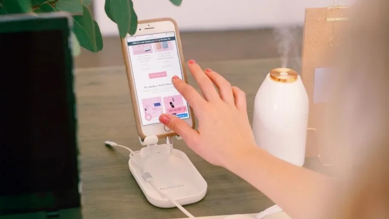 Multitasky Deluxe Phone Holder with Charging Pad