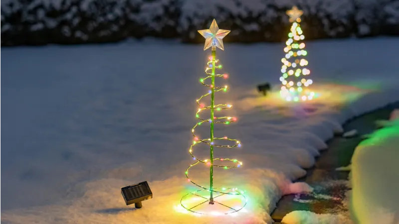 The Multi Color Metal Spiral Tree Stake Set