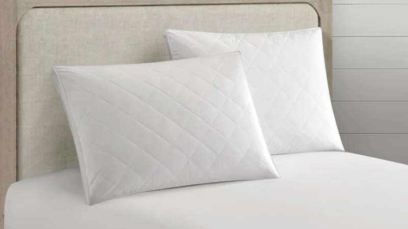 2-Pack: New York & Company Double Quilted Down & Feather Cotton Pillows
