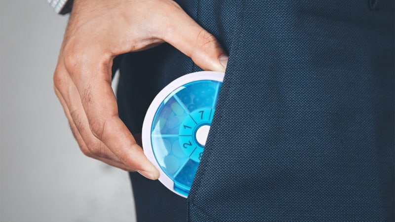 2-Pack: TheraRx Portable Push Button Pill Organizer