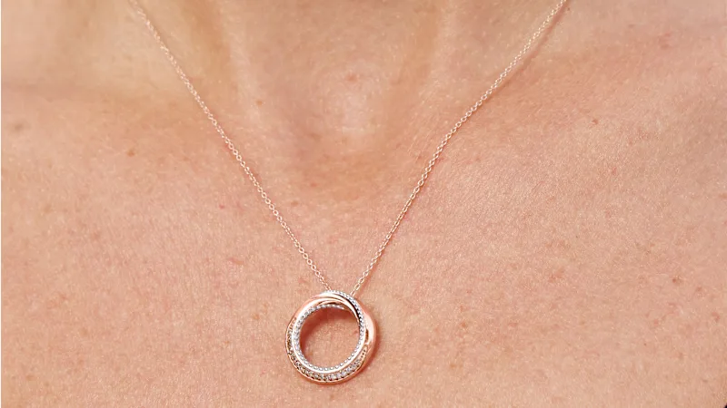 Savvy Cie Radiance Circle Diamond Necklace