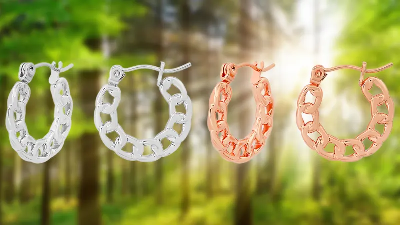 Steeltime Set de 2 Aros de Cadena Cubana