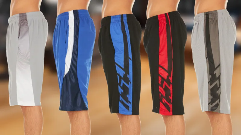 5-Pack: Nextex Men's Assorted Active Athletic Performance Shorts