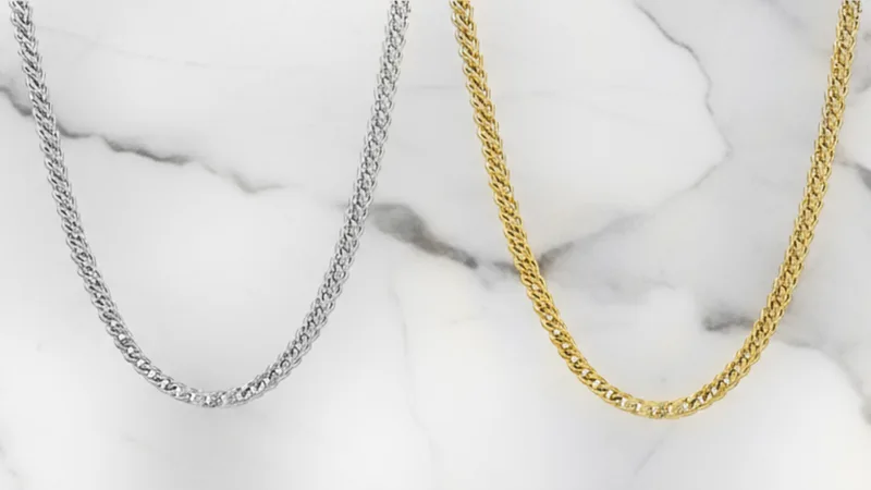 Paquete de 2: Steeltime Cadenas Tipo Franco de Caja para Hombre