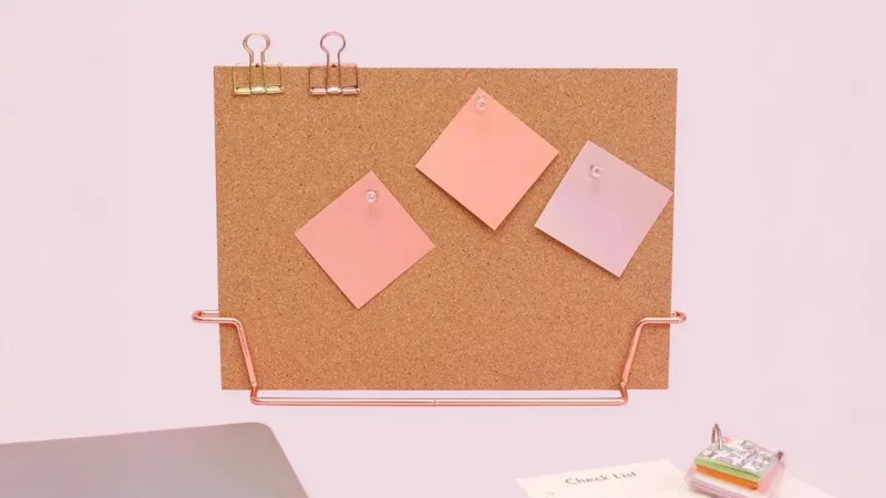 Multitasky Standing Cork Bulletin Board