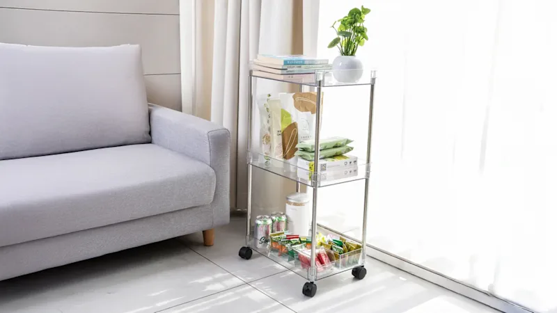 J&V Textiles Acrylic 3-Tier Cart