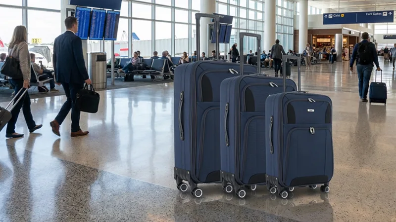 Mirage Luggage Casey 3-Piece Soft Shell Expandable Dual Spinner Luggage Set